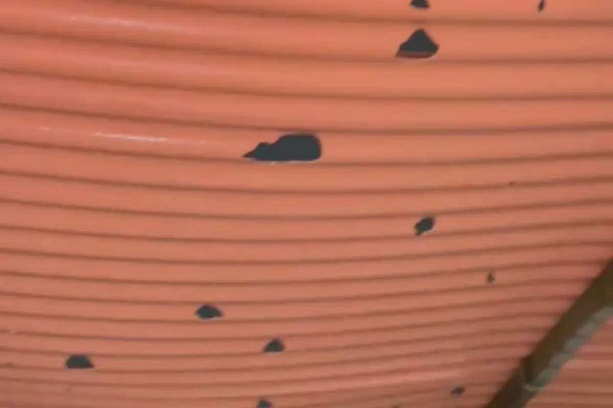 Granizo destrói telhado de morador de Goiânia