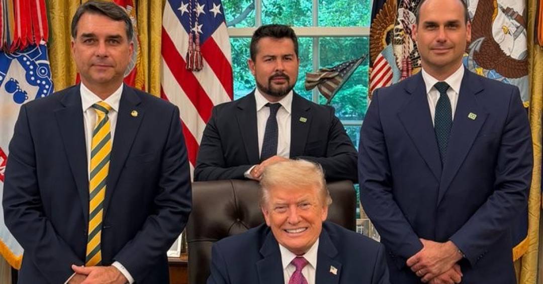 Trump diz que prenderam ‘Bolsonaro Jr.’ e que Brasil é ‘bagunçado’ e ‘um pouco perigoso’