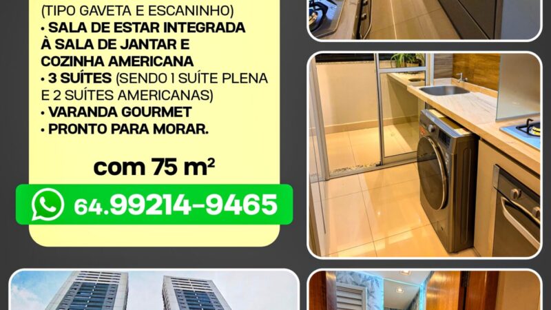Vende-se apartamento em Goiânia com três suítes