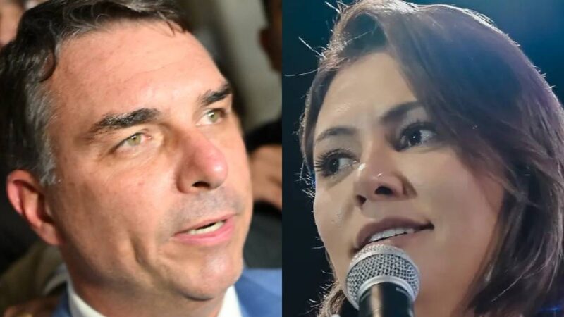 A postura de Michelle que vem irritando equipe da pré-campanha de Flávio Bolsonaro