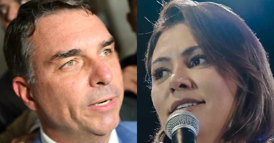 A postura de Michelle que vem irritando equipe da pré-campanha de Flávio Bolsonaro