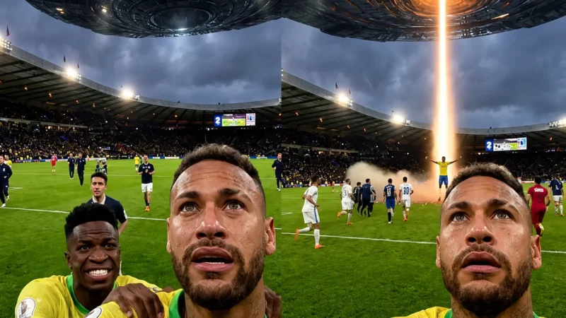 invasão alienígena e abdução durante jogo Brasil x Escócia