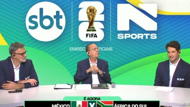 Galvão Bueno detona estrutura de estádio na estreia do Brasil da Copa do Mundo