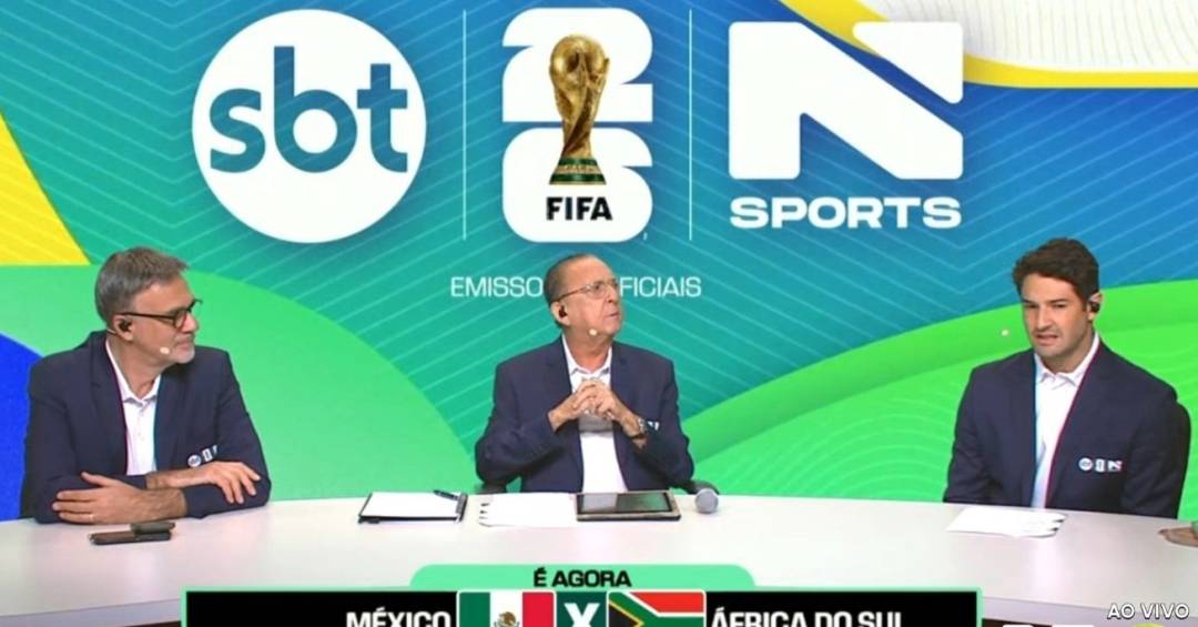 Galvão Bueno detona estrutura de estádio na estreia do Brasil da Copa do Mundo