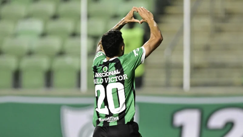 América-MG abre o placar contra o Goiás e vai vencendo pela Série B