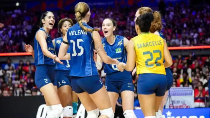 Brasil volta a vencer na VNL e supera o Japão por 3 sets a 1