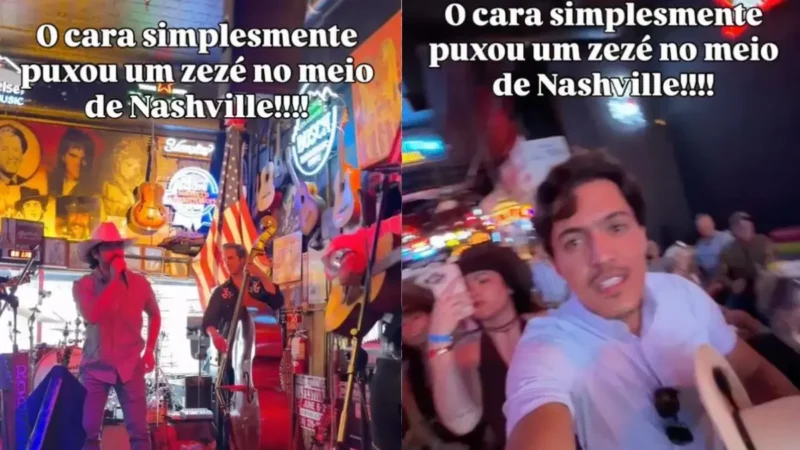 Cantor goianiense faz público cantar Zezé Di Camargo & Luciano em bar nos EUA