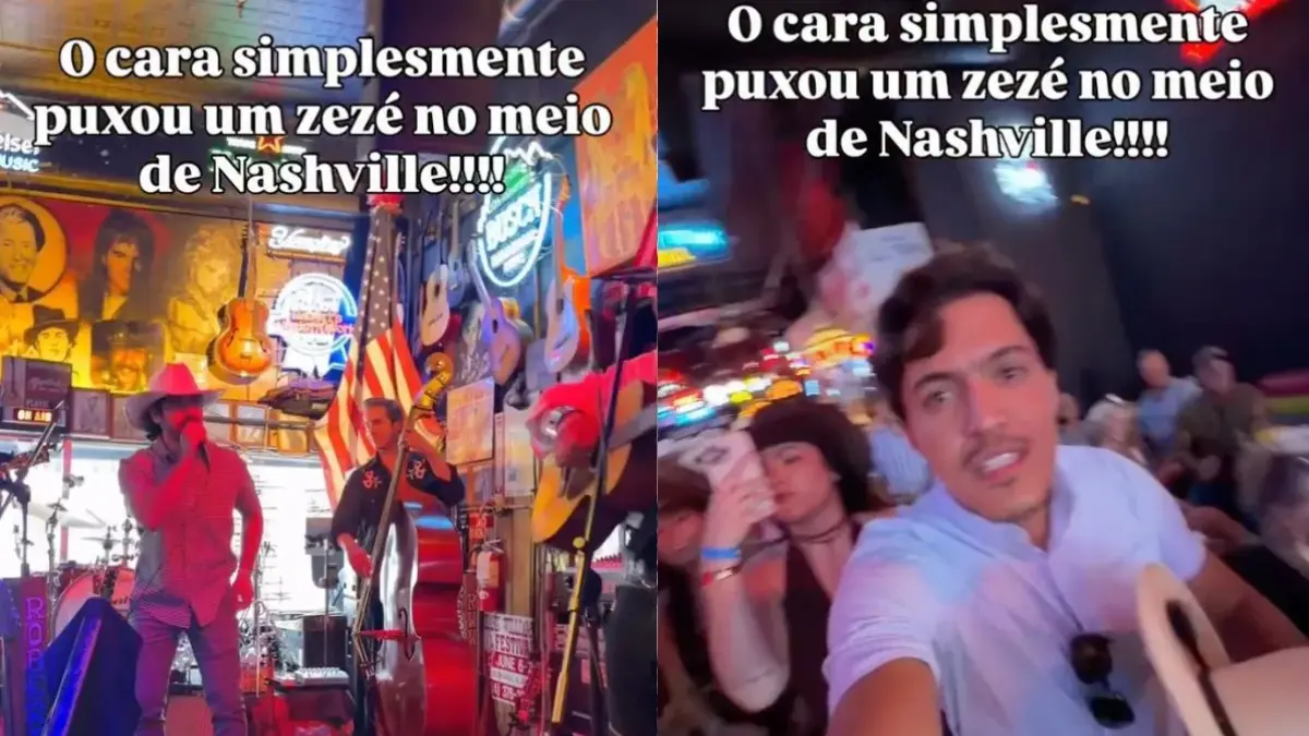 Cantor goianiense faz público cantar Zezé Di Camargo & Luciano em bar nos EUA