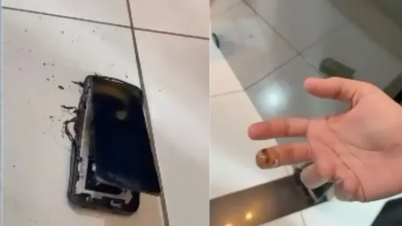 Celular esquenta no colo de adolescente e explode em Porangatu