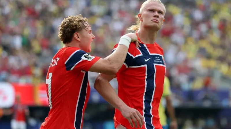 Com gols de Haaland e total domínio da posse de bola, Noruega elimina Brasil