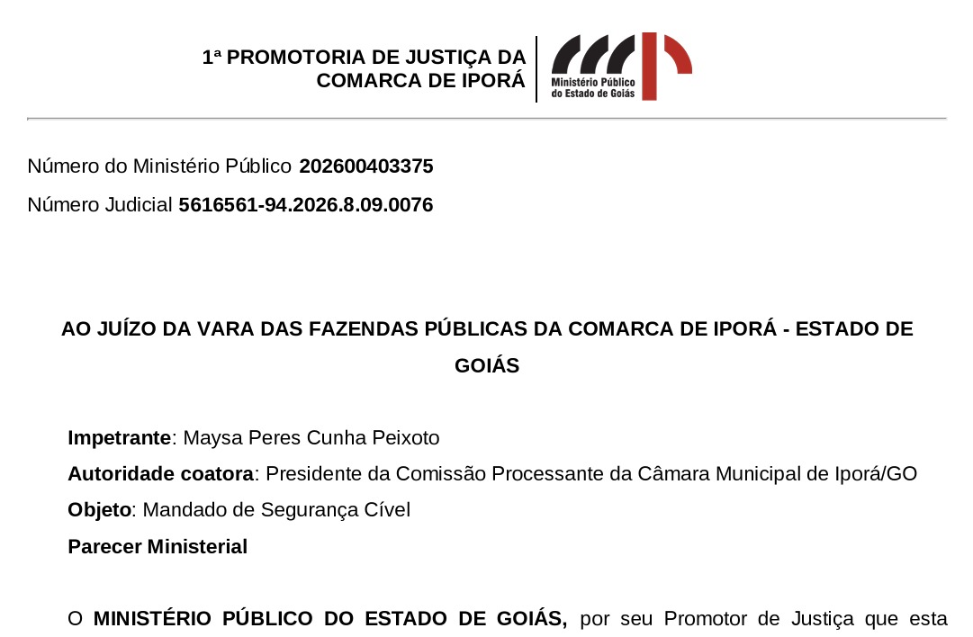 MP manifesta que CPI pode ter continuidade para apurar as denúncias