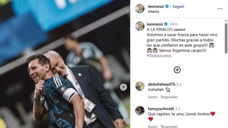 Messi repete legenda de post da classificação da final de 2022