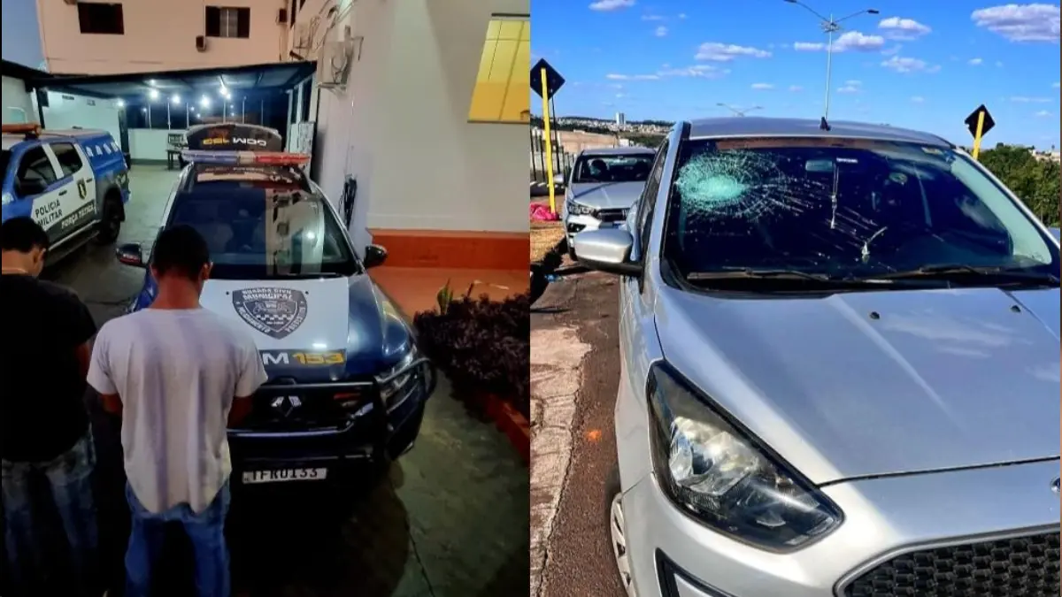 Motorista de app é perseguido e tem carro danificado após falsa acusação de assédio em Rio Verde