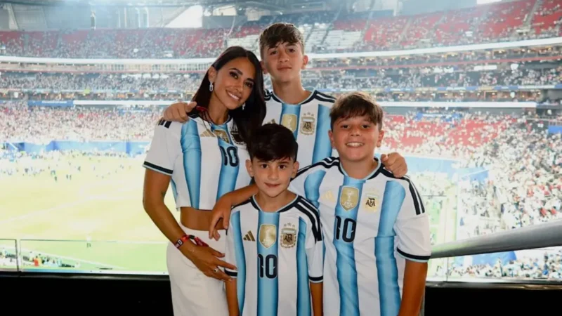 Mulher de Messi celebra virada da Argentina contra Inglaterra
