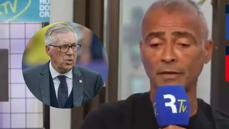 Romário diz que se comandasse a CBF teria demitido Ancelotti ainda no vestiário 