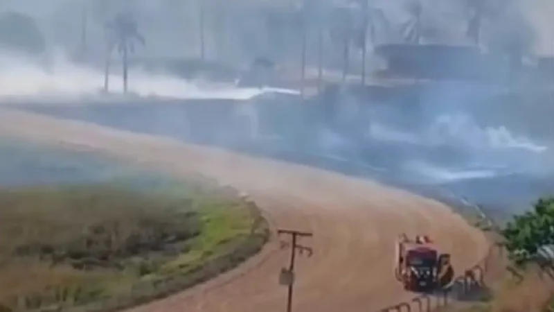 Incêndio atinge o Hipódromo da Lagoinha nesta sexta (14)