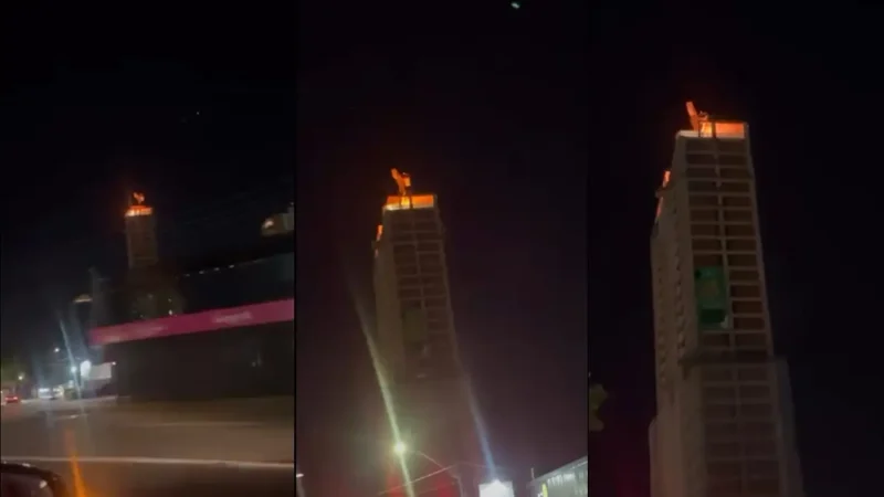 Incêndio no 40º andar mobiliza bombeiros no Parque Amazônia