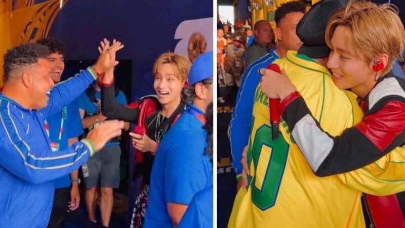 O encontro entre integrante do BTS e Ronaldo e Ronaldinho