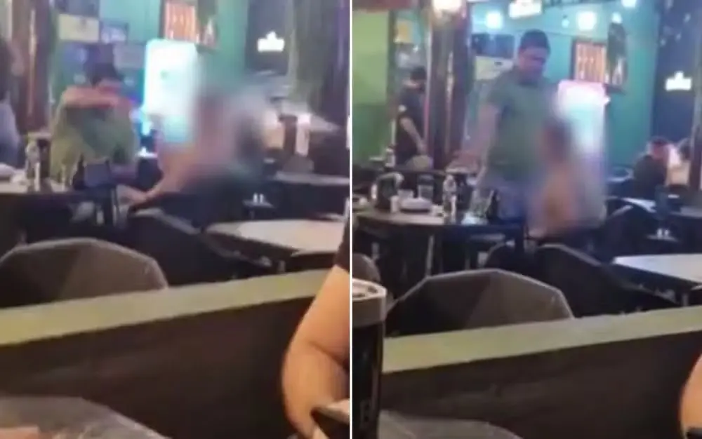 Advogado é filmado agredindo mulher em bar de Jataí; vídeo