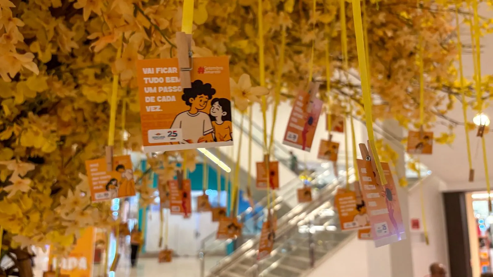 Árvore da Vida distribui mensagens de incentivo no Araguaia Shopping