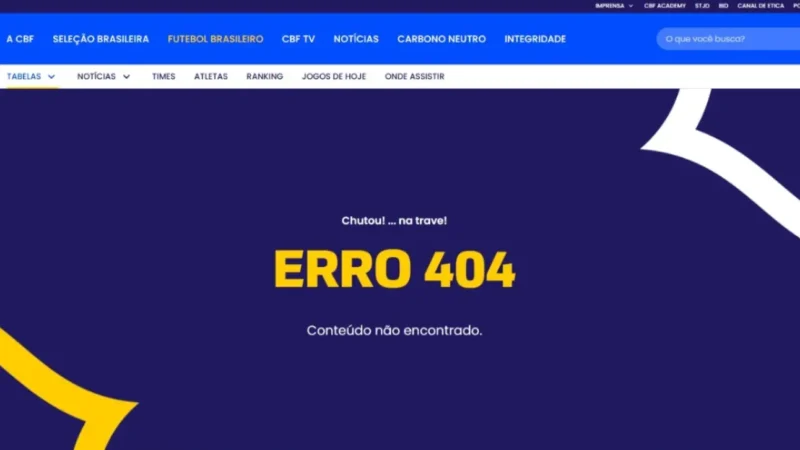 Depois de sair do ar, tabela da Série A no site da CBF é corrigida