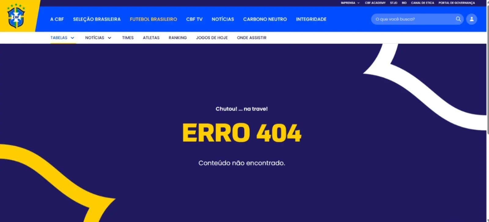 Depois de sair do ar, tabela da Série A no site da CBF é corrigida