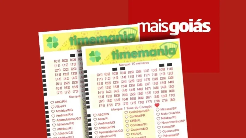 Timemania 2436: aposta de Goiânia ganha R$ 35 mil